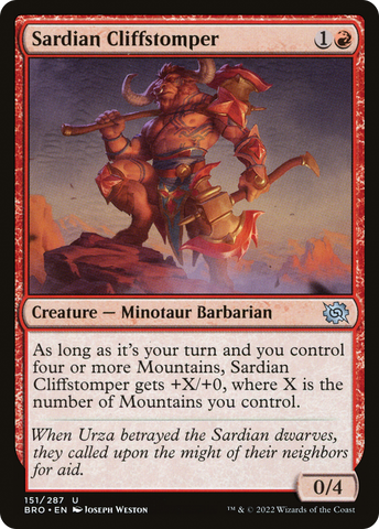 Sardian Cliffstomper (BRO-151)  Foil - The Brothers' War