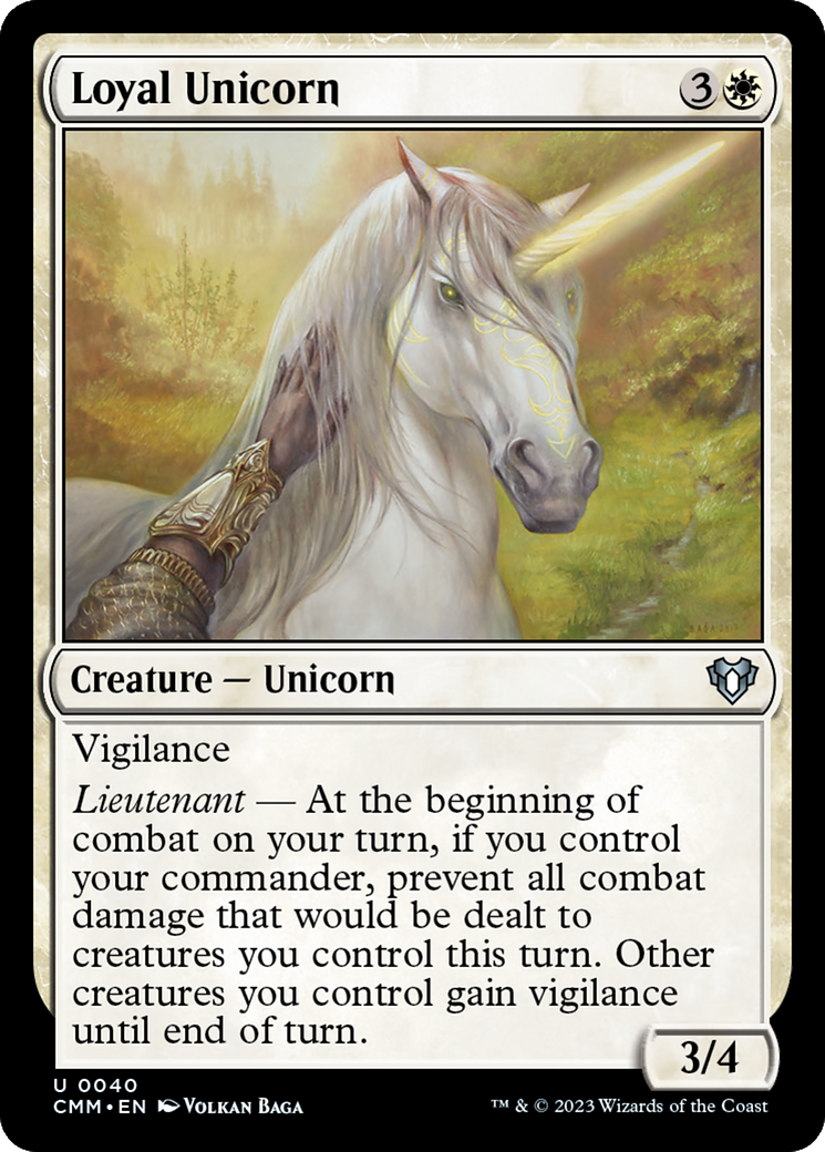 Loyal Unicorn (CMM-040)  - Commander Masters