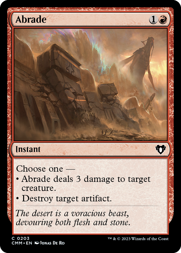 Abrade (CMM-203)  Foil - Commander Masters