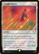 Fell the Mighty (Surge Foil) (40K-186)  Foil - Warhammer 40,000 Commander