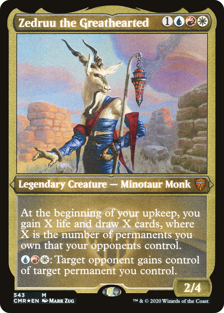 Zedruu the Greathearted (Foil Etched) (CMR-543)  Foil - Commander Legends