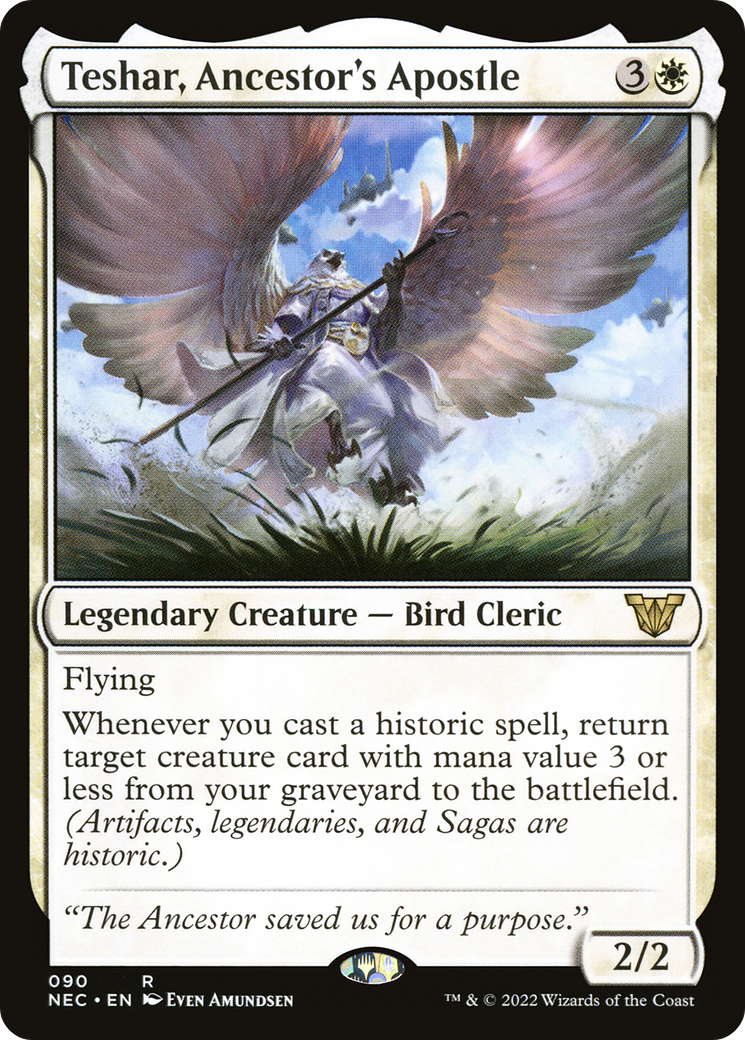 Teshar, Ancestor's Apostle (NEC-090)  - Neon Dynasty Commander