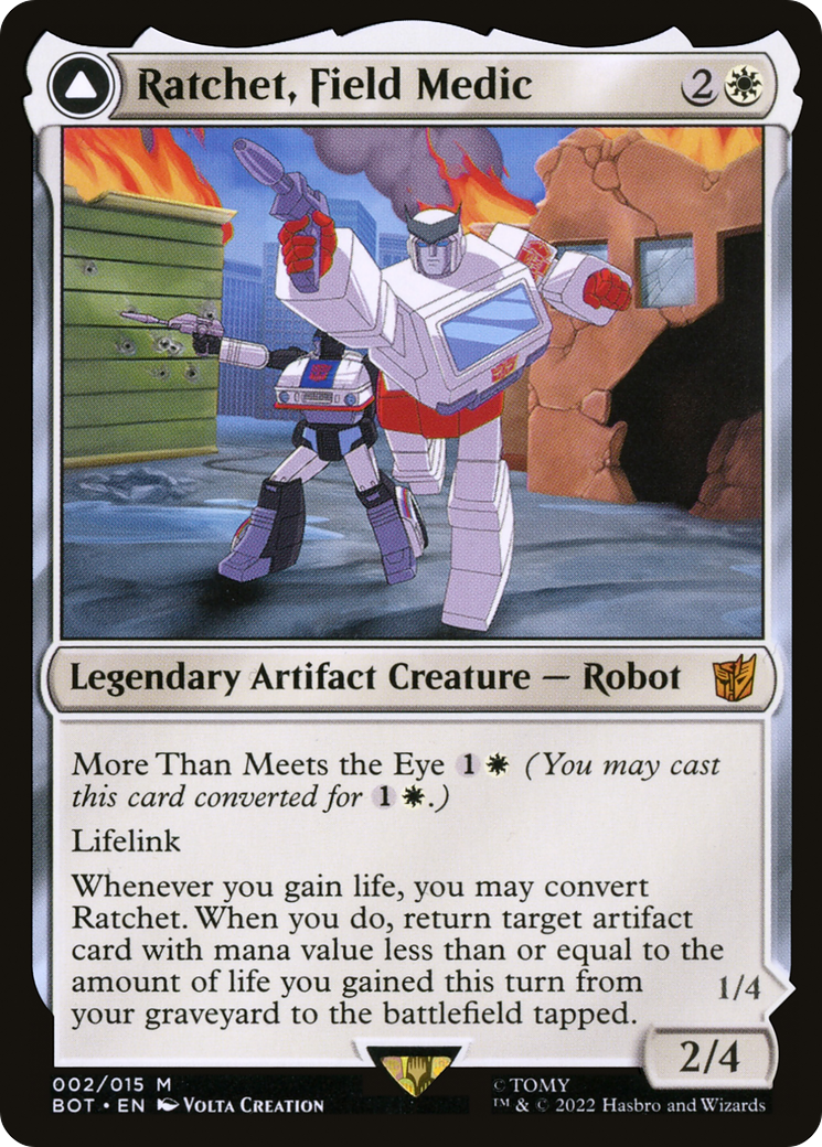 Ratchet, Field Medic (BOT-002) - Transformers: (convertdfc) Foil