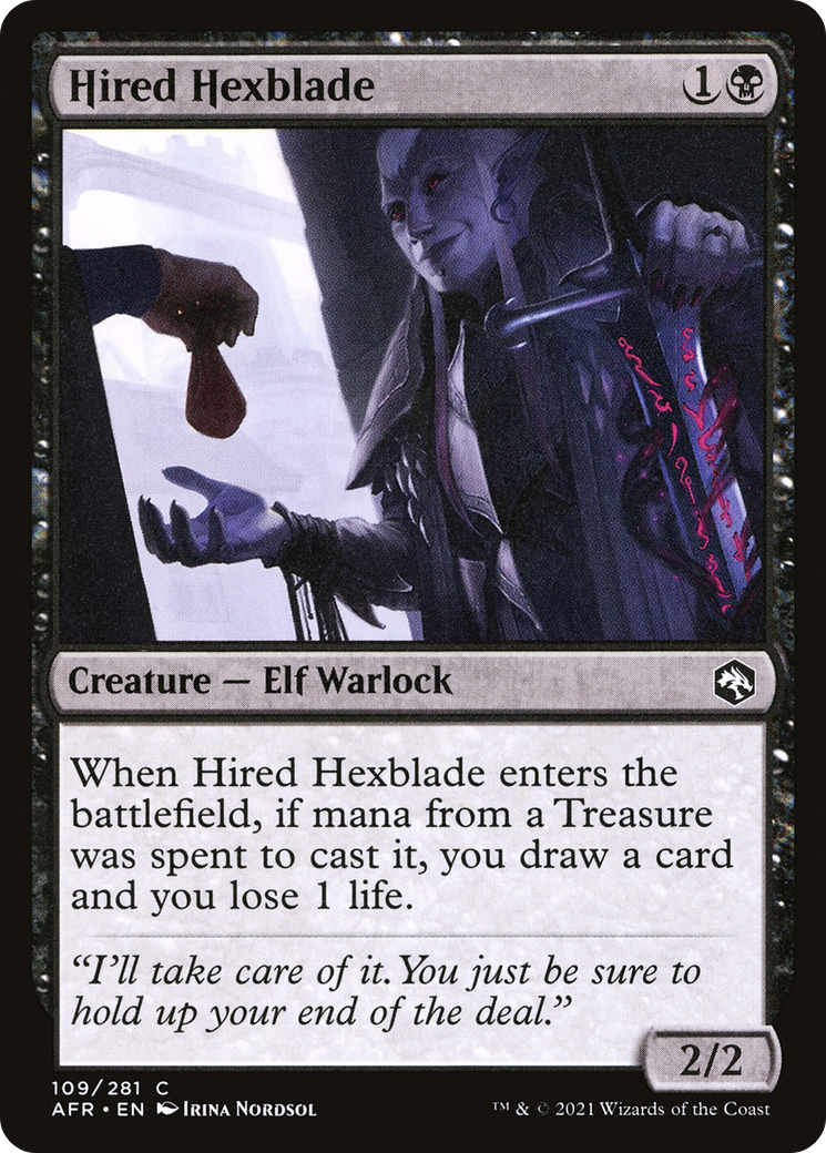 Hired Hexblade (AFR-109)  Foil - Adventures in the Forgotten Realms