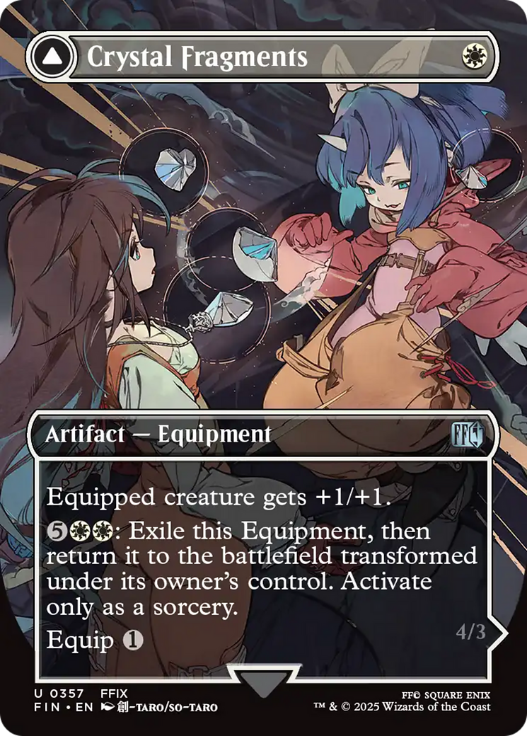 Crystal Fragments (Borderless) (FIN-357)  Foil - FINAL FANTASY: (enchantment)