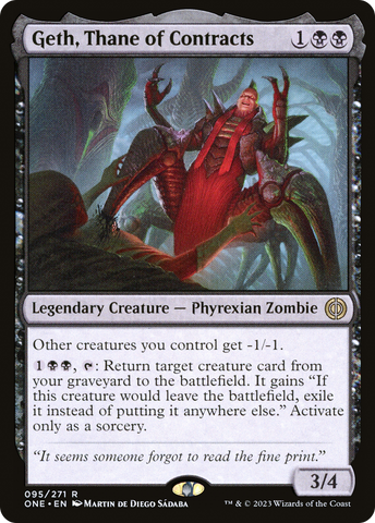 Geth, Thane of Contracts (ONE-095)  Foil - Phyrexia: All Will Be One