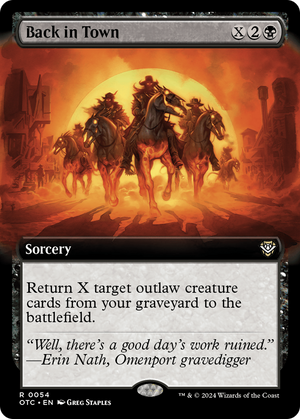 Back in Town (Extended Art) (OTC-054)  - Outlaws of Thunder Junction Commander: (Extended Art)