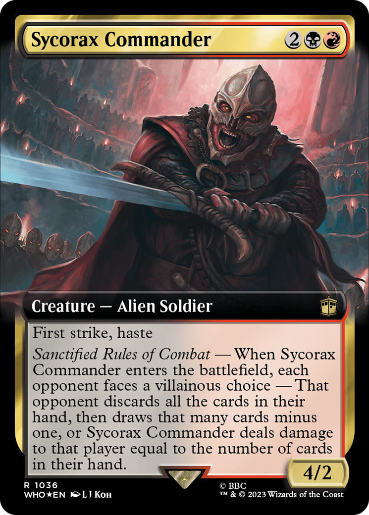 Sycorax Commander (Extended Art) (Surge Foil) (WHO-1036)  Foil - Doctor Who: (Extended Art)