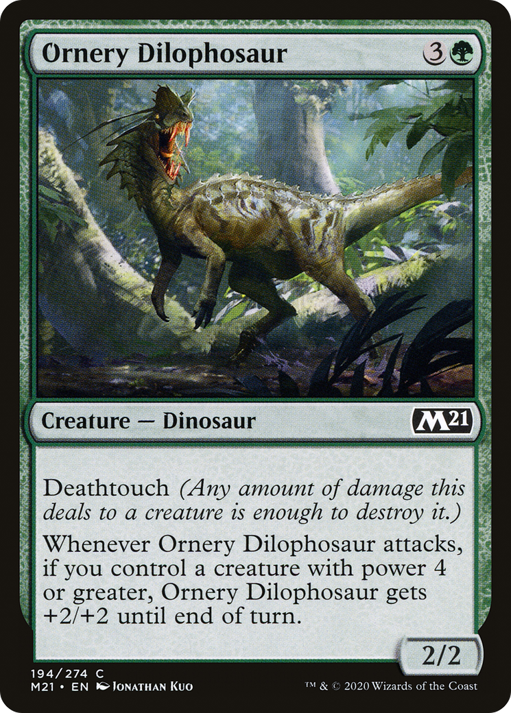 Ornery Dilophosaur (M21-194)  Foil - Core Set 2021