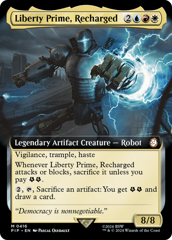 Liberty Prime, Recharged (Extended Art) (PIP-416) - Fallout: (Extended Art) Foil