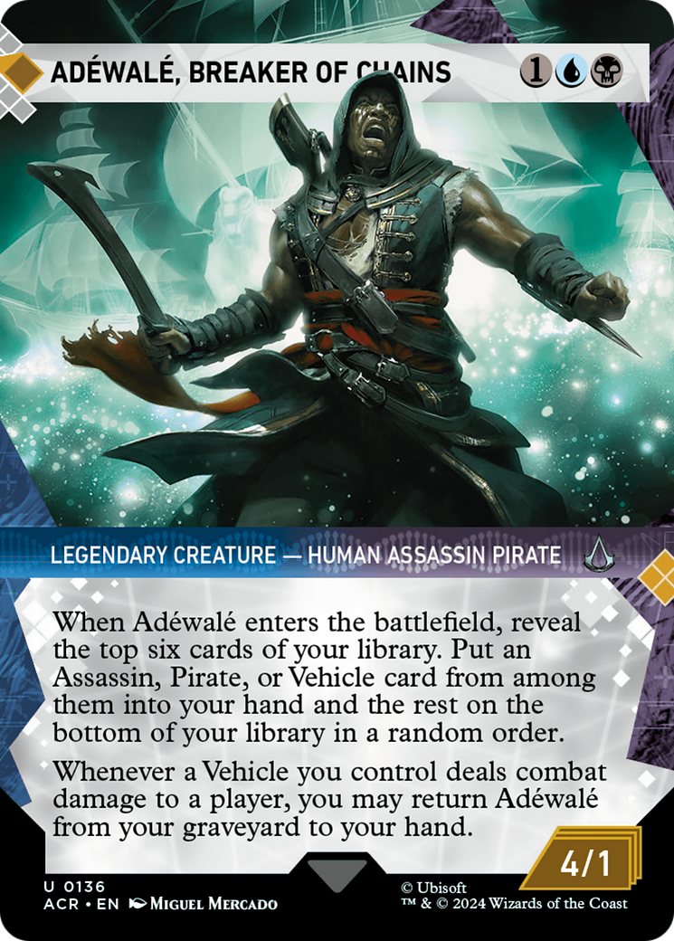 Adewale, Breaker of Chains (Showcase) (ACR-136)  - Assassin's Creed: (Showcase) (Borderless)