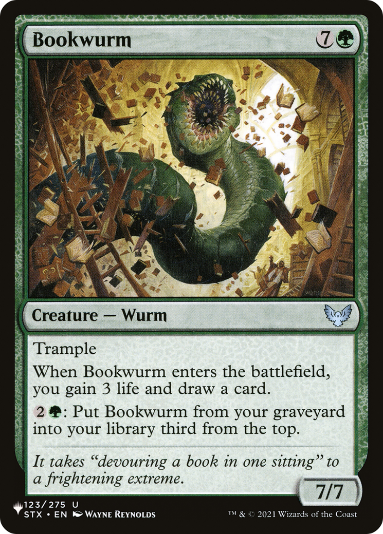 Bookwurm (LIST-STX-123)  - The List