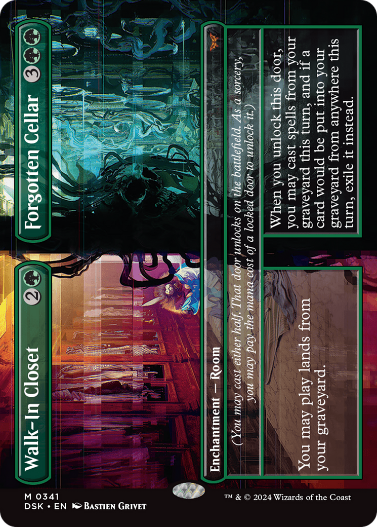 Walk-In Closet // Forgotten Cellar (Borderless) (DSK-341)  - Duskmourn: House of Horror