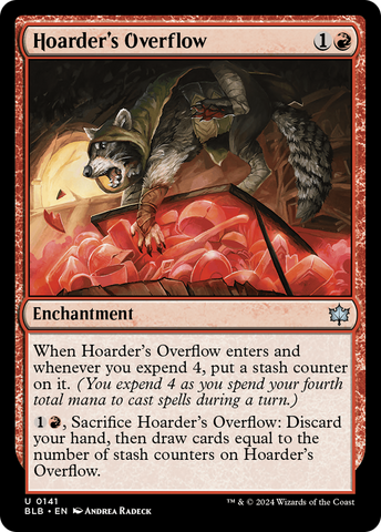 Hoarder's Overflow (BLB-141)  Foil - Bloomburrow