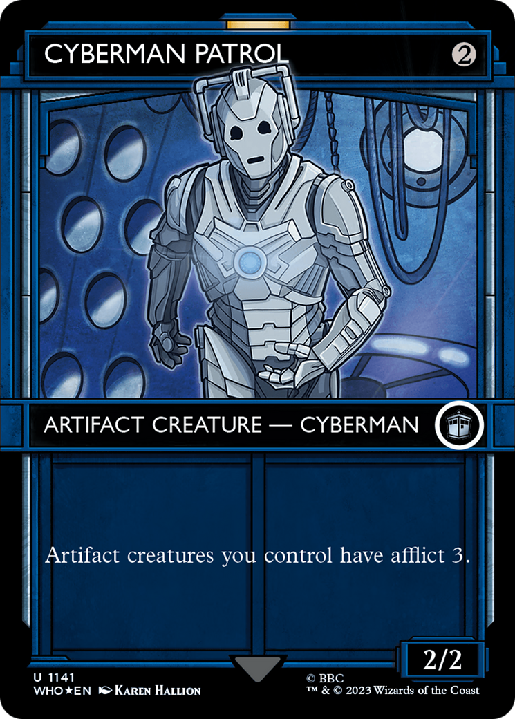 Cyberman Patrol (Showcase) (Surge Foil) (WHO-1141)  Foil - Doctor Who: (Showcase) (Borderless)