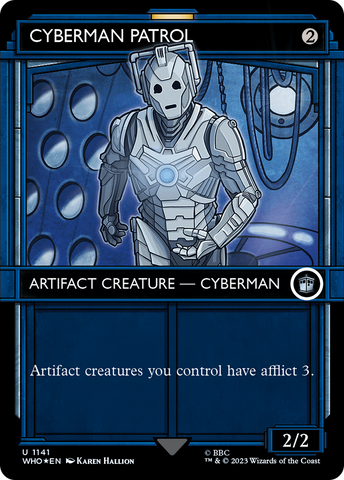 Cyberman Patrol (Showcase) (Surge Foil) (WHO-1141)  Foil - Doctor Who: (Showcase) (Borderless)