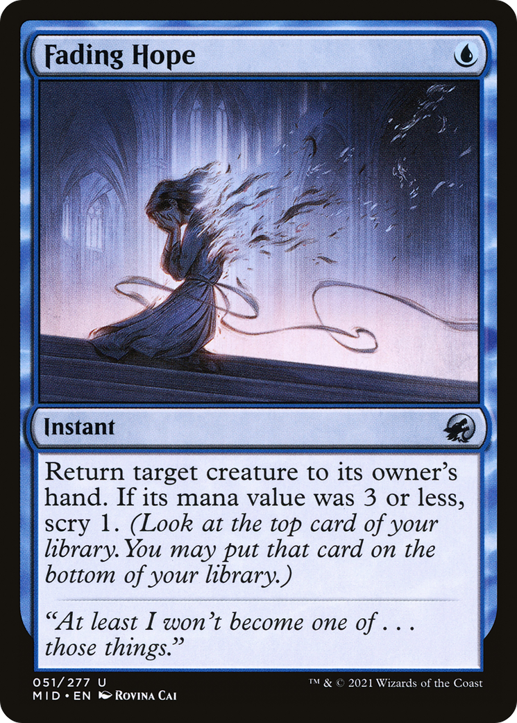 Fading Hope (MID-051)  Foil - Innistrad: Midnight Hunt