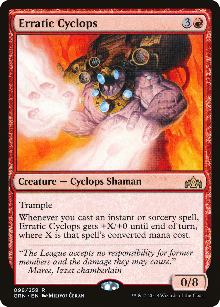 Erratic Cyclops (GRN-098)  - Guilds of Ravnica