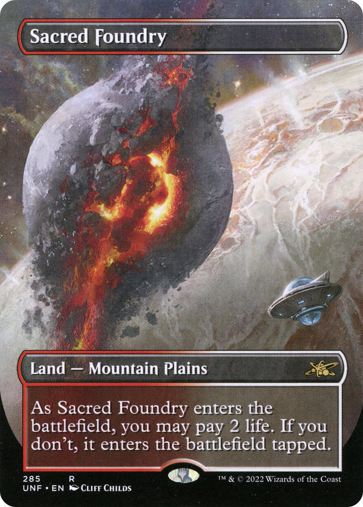 Sacred Foundry (Borderless) (UNF-285)  Foil - Unfinity