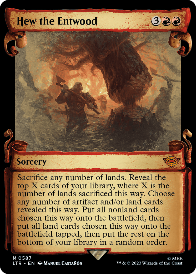 Hew the Entwood (Showcase Scrolls) (LTR-587)  Foil - The Lord of the Rings: Tales of Middle-earth: (Showcase)