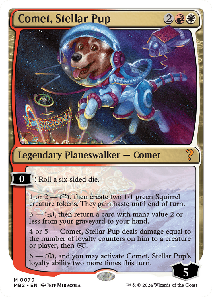 Comet, Stellar Pup (White Border) (MB2-079)  - Mystery Booster 2