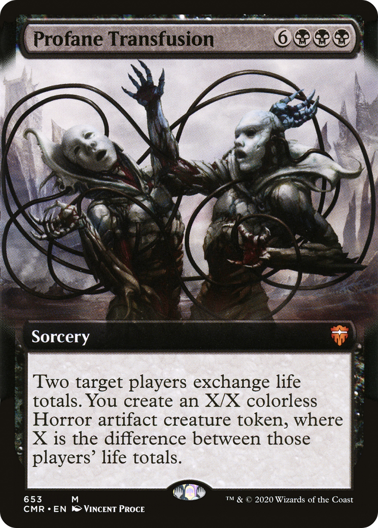 Profane Transfusion (Extended Art) (CMR-653)  - Commander Legends: (Extended Art)