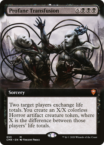 Profane Transfusion (Extended Art) (CMR-653)  - Commander Legends: (Extended Art)