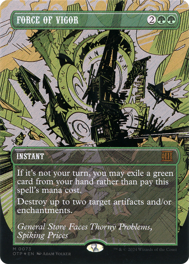 Force of Vigor (Textured Foil) (OTP-073)  Foil - Breaking News (Borderless)