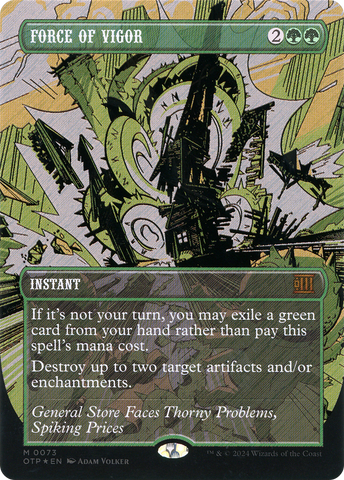 Force of Vigor (Textured Foil) (OTP-073)  Foil - Breaking News (Borderless)