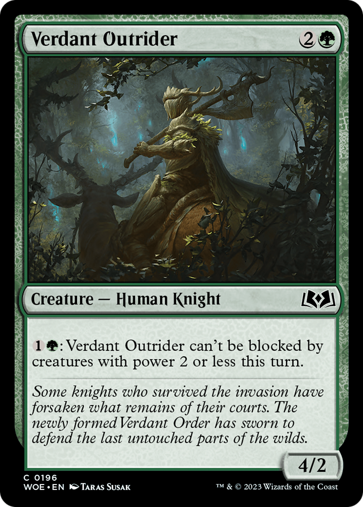 Verdant Outrider (WOE-196)  - Wilds of Eldraine