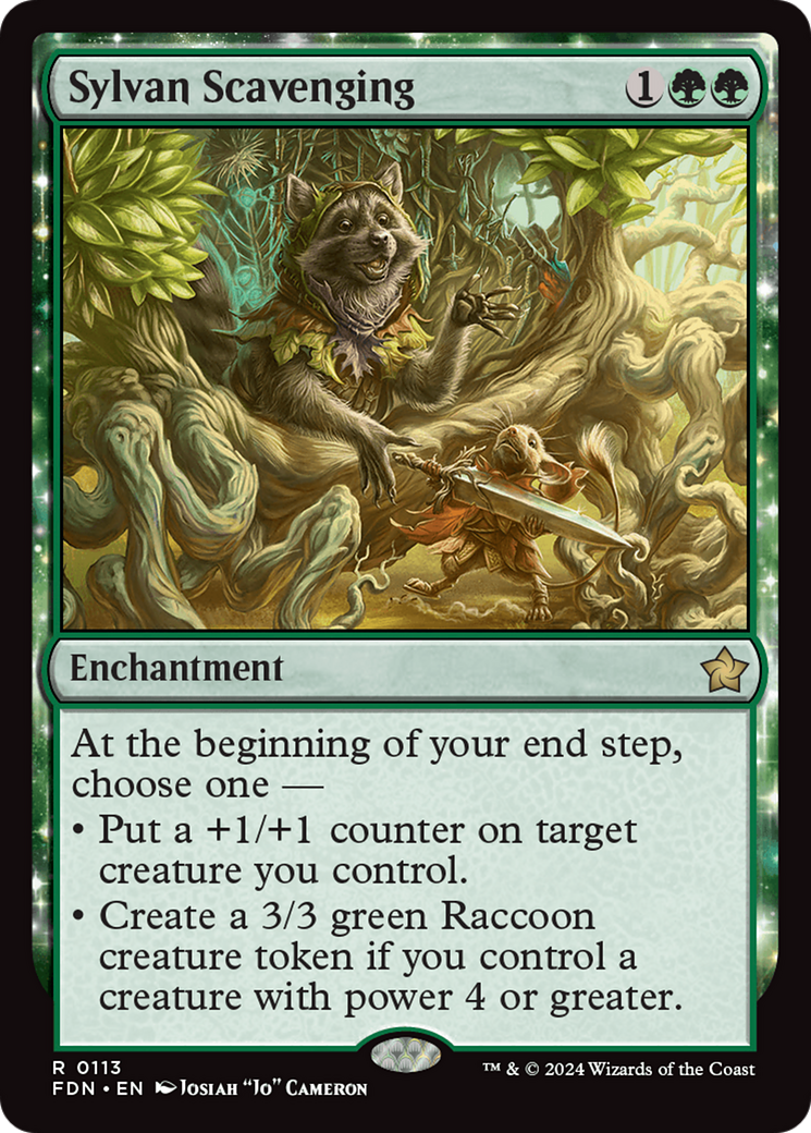 Sylvan Scavenging (FDN-113)  Foil - Foundations: (enchantment)