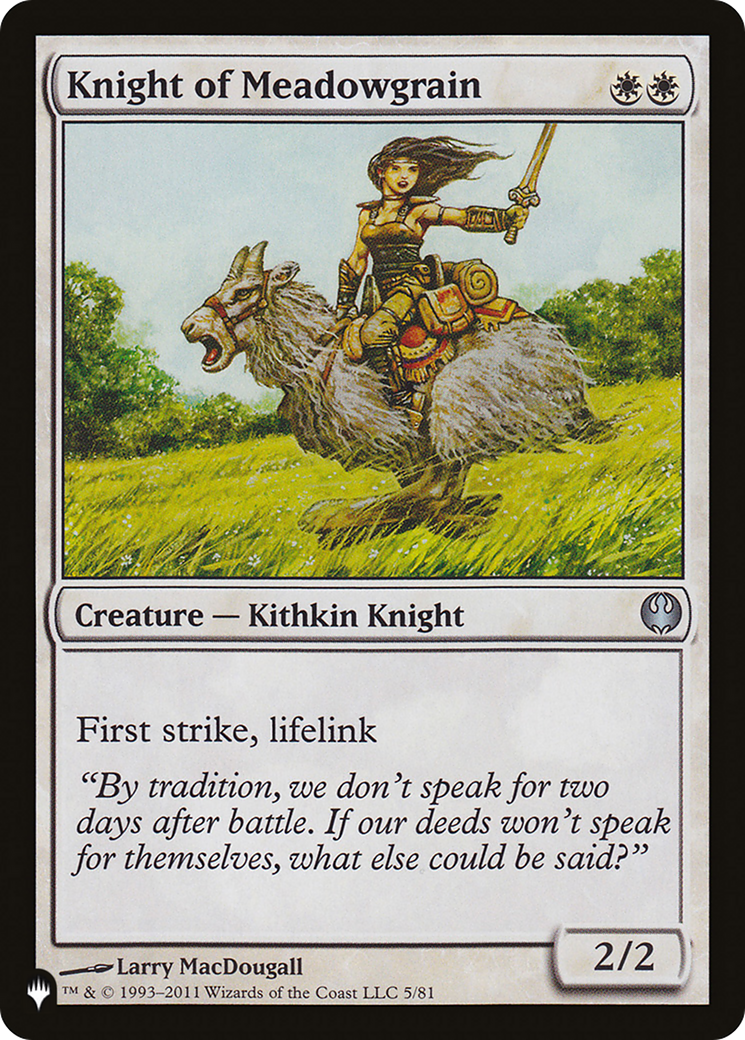 Knight of Meadowgrain (LIST-DDG-5)  - The List