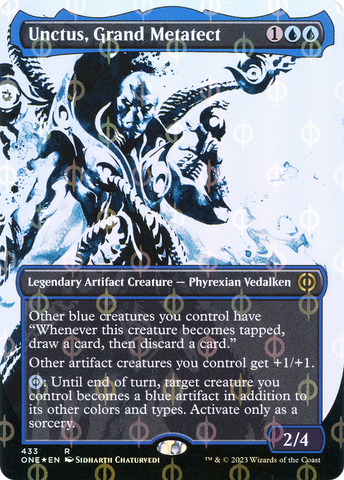 Unctus, Grand Metatect (Showcase) (Step-and-Compleat Foil) (ONE-433)  Foil - Phyrexia: All Will Be One: (Showcase) (Borderless)
