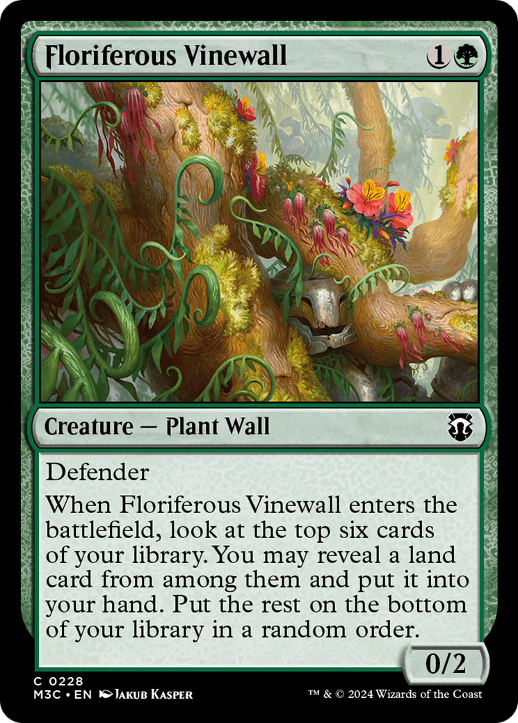 Floriferous Vinewall (M3C-228)  - Modern Horizons 3 Commander