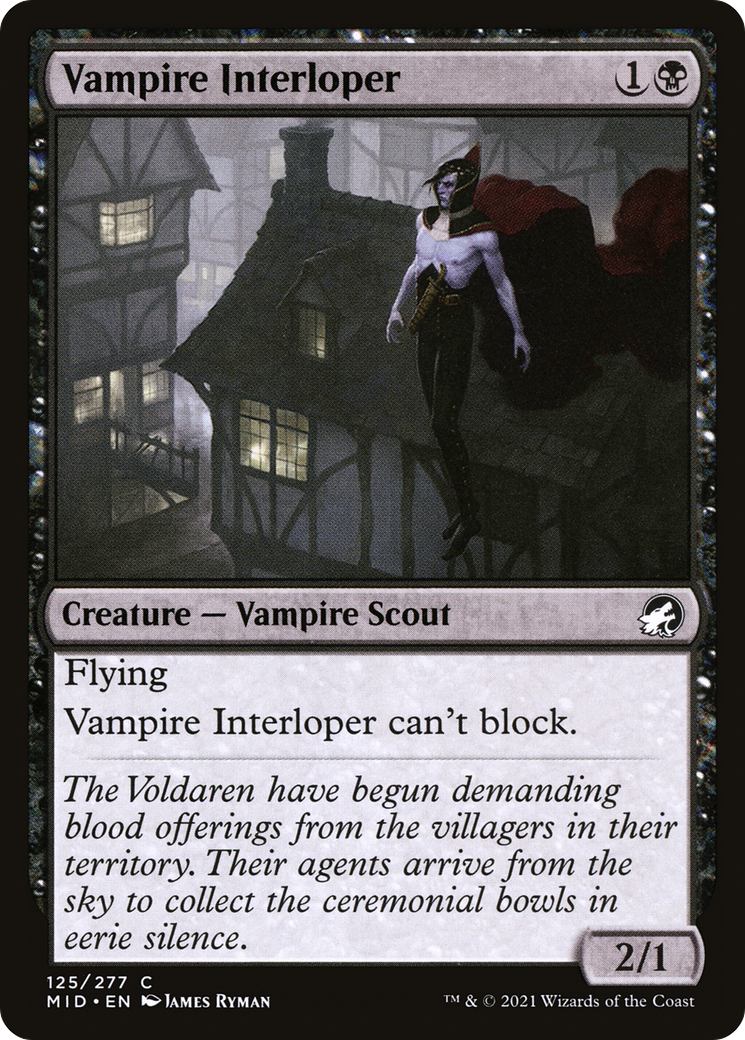 Vampire Interloper (MID-125)  Foil - Innistrad: Midnight Hunt