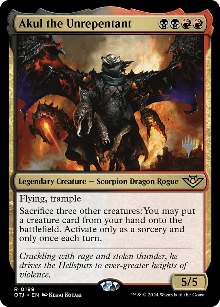 Akul the Unrepentant (Promo Pack) [Outlaws of Thunder Junction Promos]