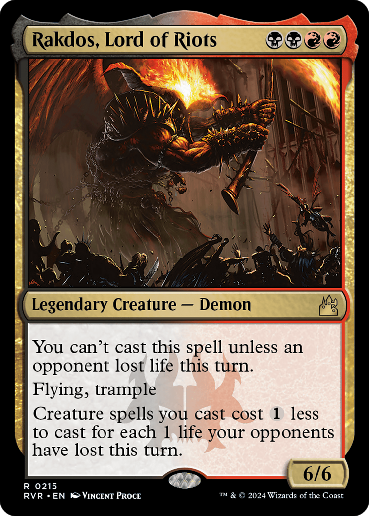 Rakdos, Lord of Riots (RVR-215)  - Ravnica Remastered