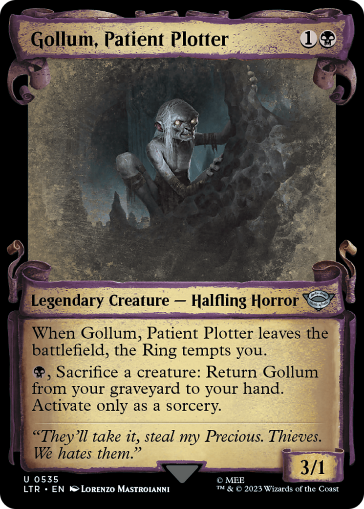 Gollum, Patient Plotter (Showcase Scrolls) (LTR-535)  - The Lord of the Rings: Tales of Middle-earth: (Showcase)
