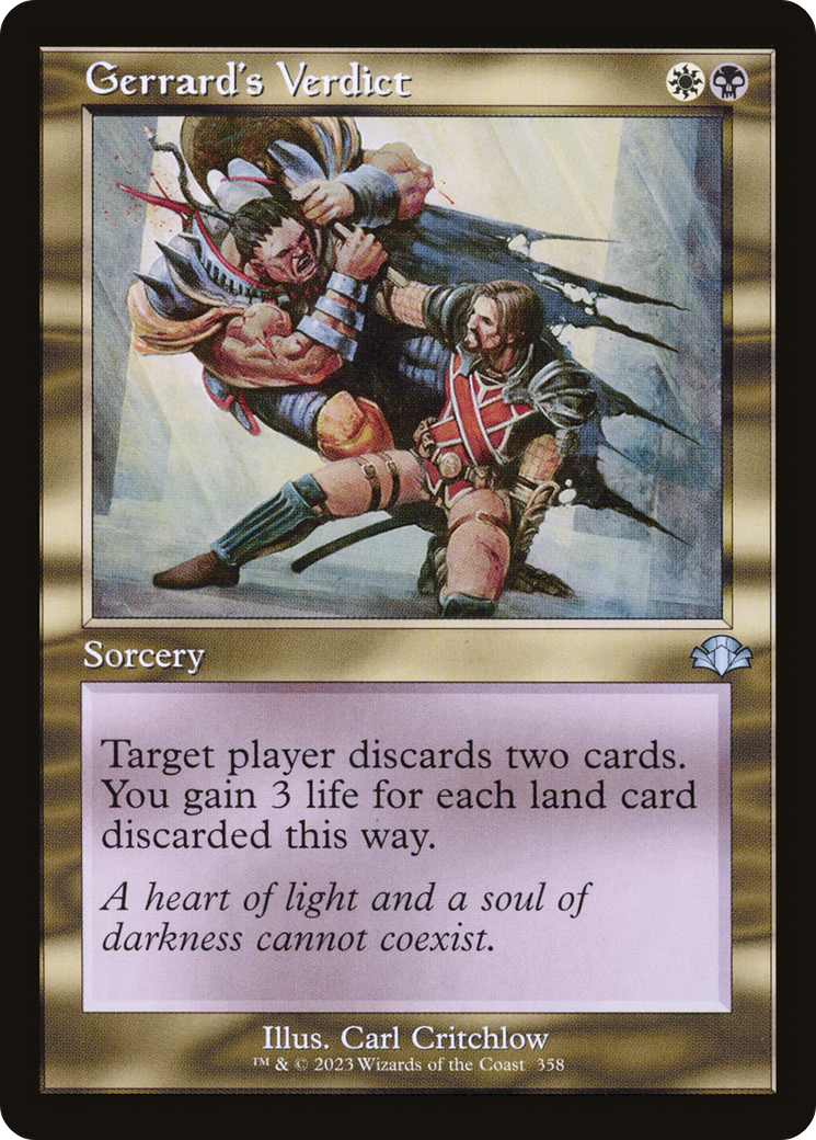 Gerrard's Verdict (Retro Frame) (DMR-358)  - Dominaria Remastered