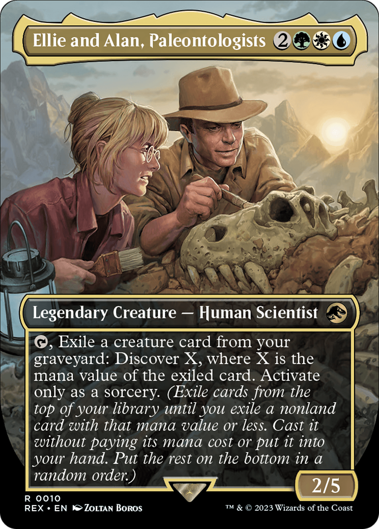 Ellie and Alan, Paleontologists (Borderless) (REX-010)  Foil - Jurassic World Collection