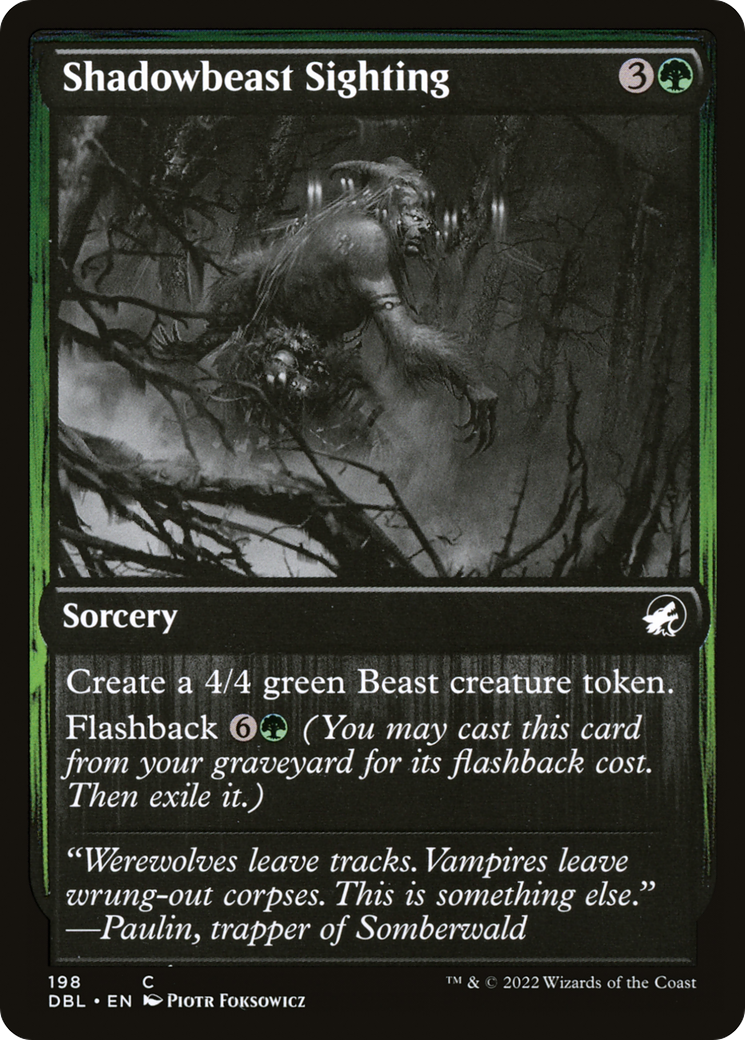 Shadowbeast Sighting (DBL-198)  - Innistrad: Double Feature
