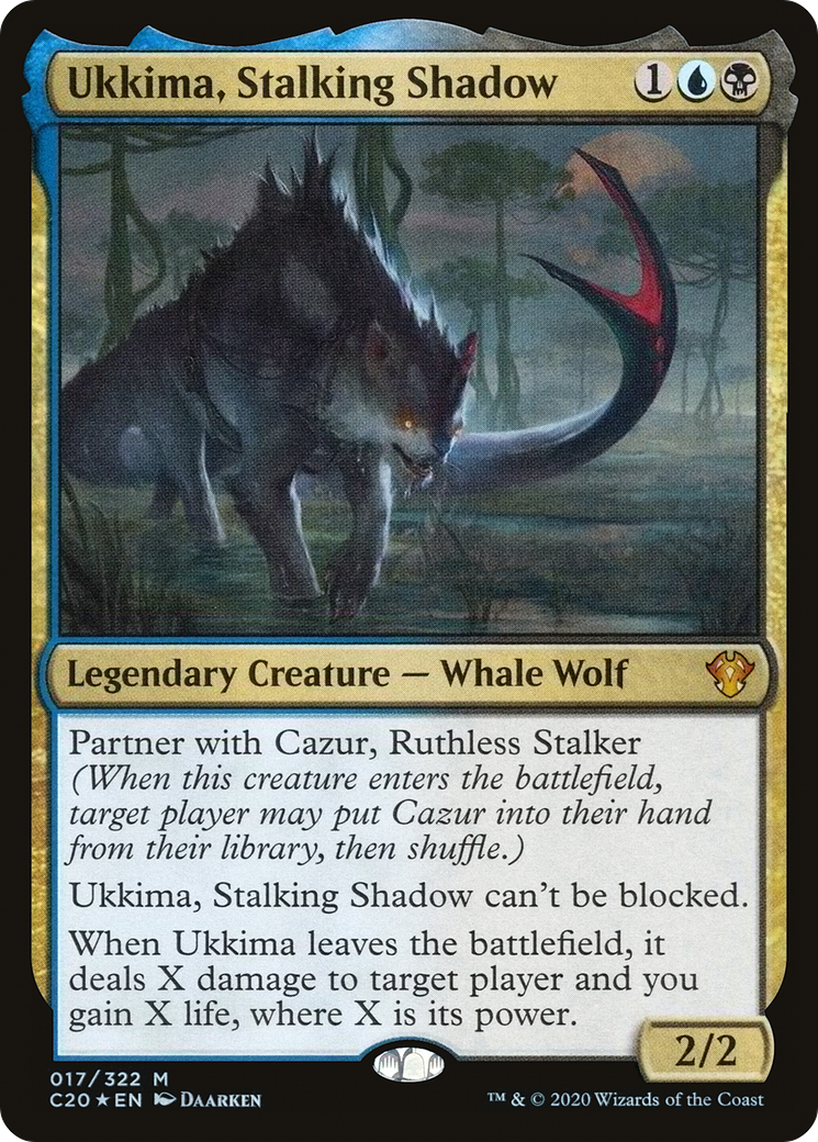 Ukkima, Stalking Shadow (C20-017)  Foil - Commander 2020