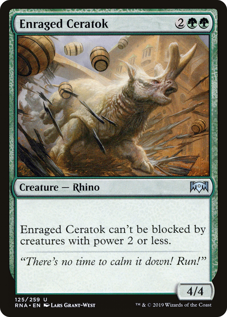 Enraged Ceratok (RNA-125)  - Ravnica Allegiance