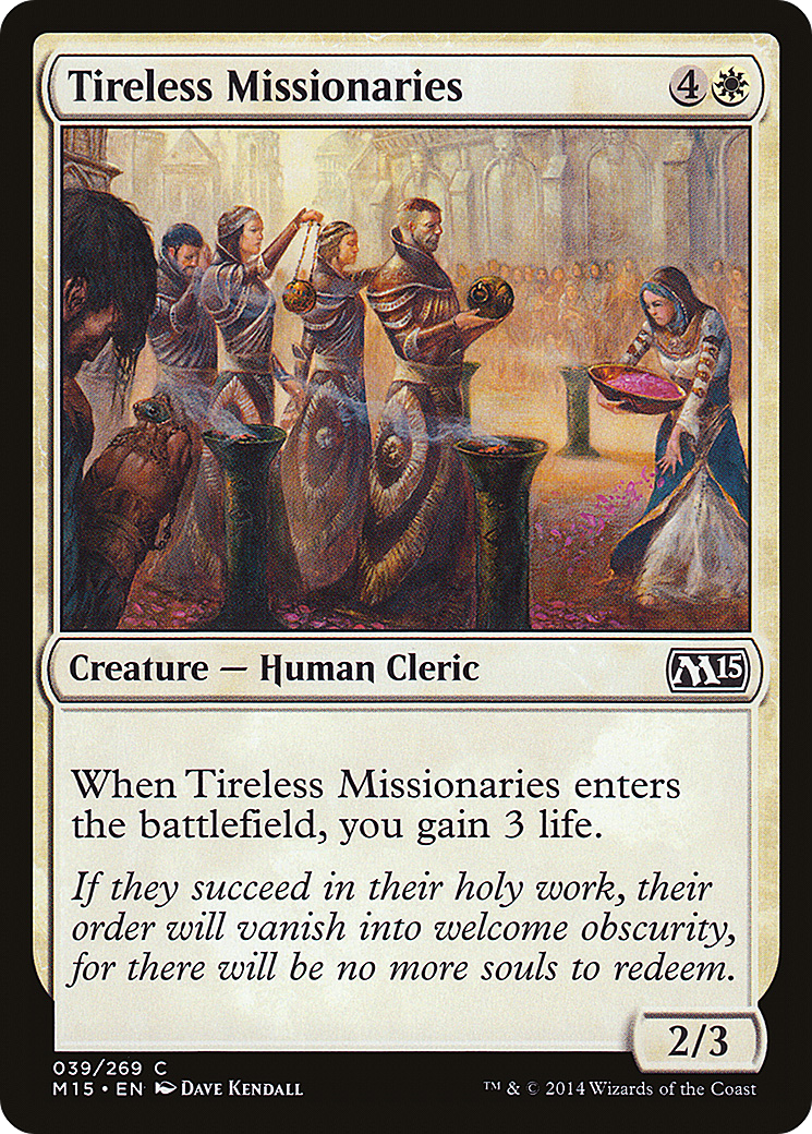 Tireless Missionaries (M15-039)  Foil - Magic 2015