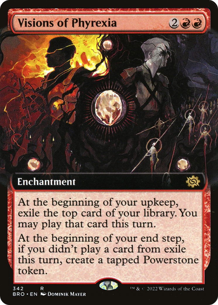 Visions of Phyrexia (Extended Art) (BRO-342)  Foil - The Brothers' War: (Extended Art)