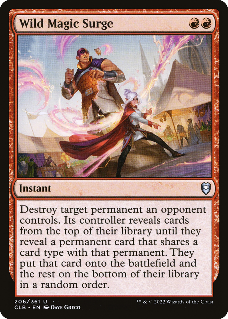 Wild Magic Surge (CLB-206)  Foil - Commander Legends: Battle for Baldur's Gate