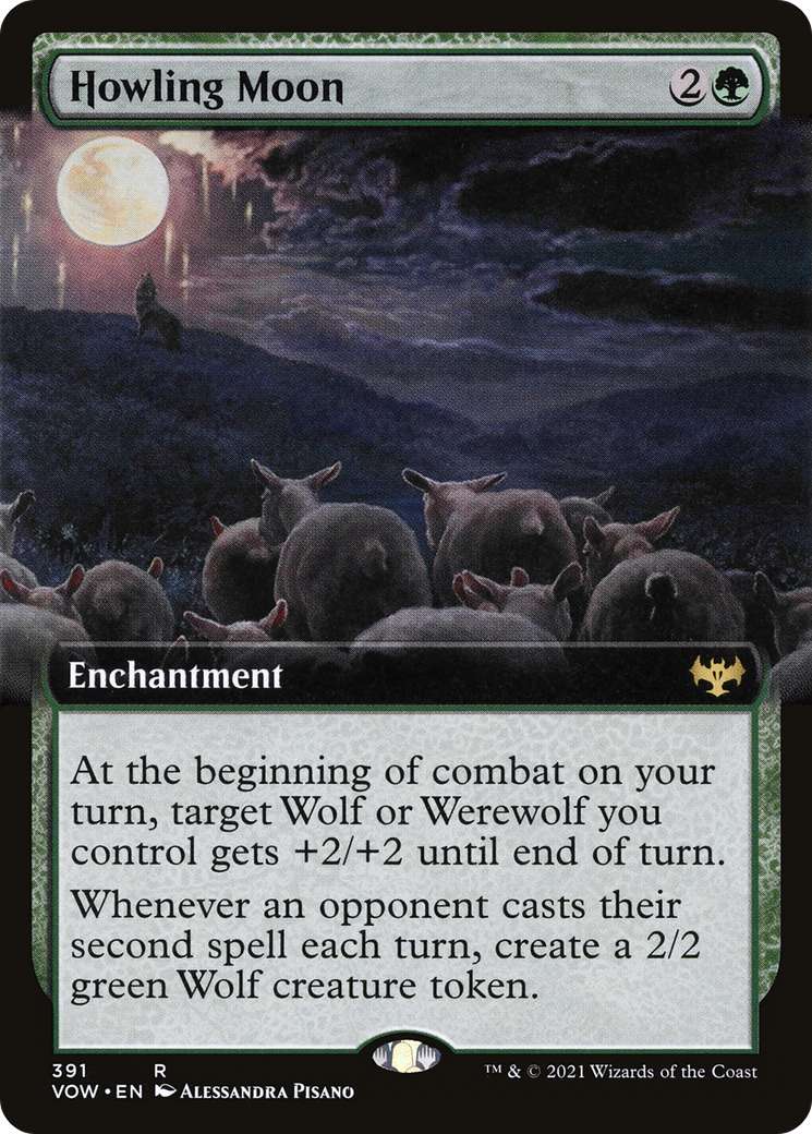 Howling Moon (Extended Art) (VOW-391)  Foil - Innistrad: Crimson Vow: (Extended Art)