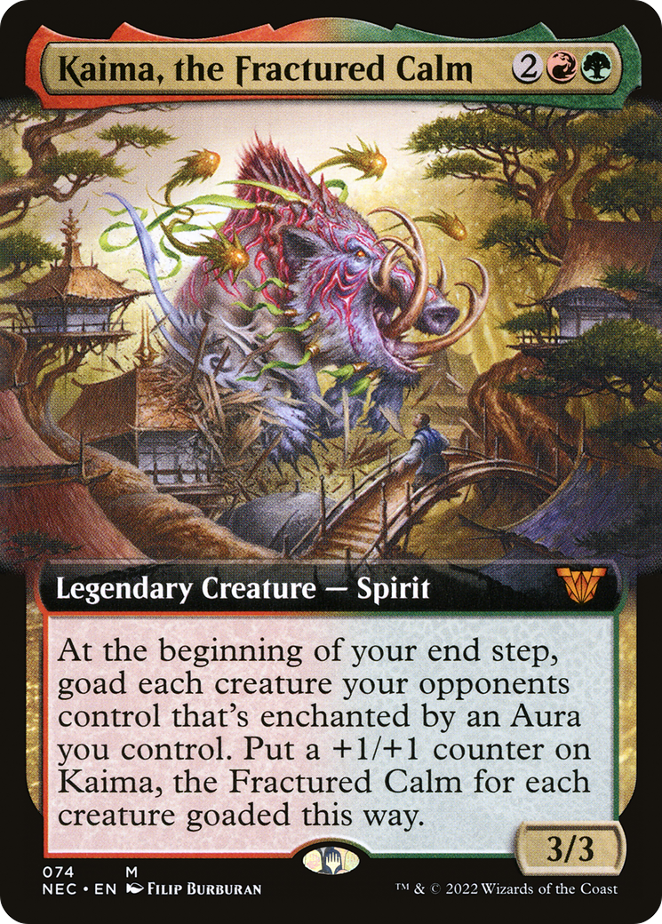 Kaima, the Fractured Calm (Extended Art) (NEC-074) - Neon Dynasty Commander: (Extended Art)