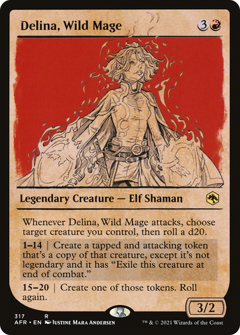Delina, Wild Mage (Showcase) (AFR-317)  - Adventures in the Forgotten Realms: (Showcase)