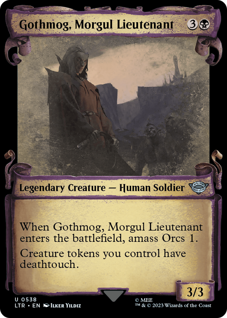 Gothmog, Morgul Lieutenant (Showcase Scrolls) (LTR-538)  Foil - The Lord of the Rings: Tales of Middle-earth: (Showcase)